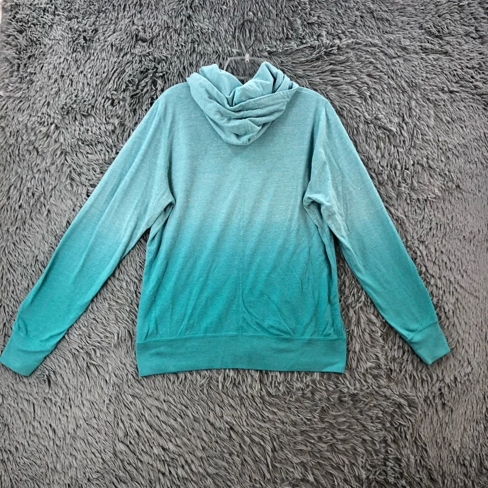 Nike Jacket Womens XL Blue Ombre Lightweight Blue Full Zip Hoodie Pockets